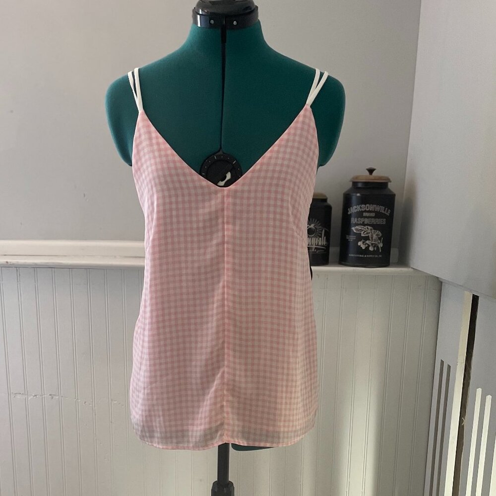NWT Gingham flowy tank top